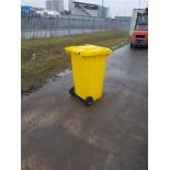 1 x 240 Litre Spill Kit Wheelie Bin in Yellow