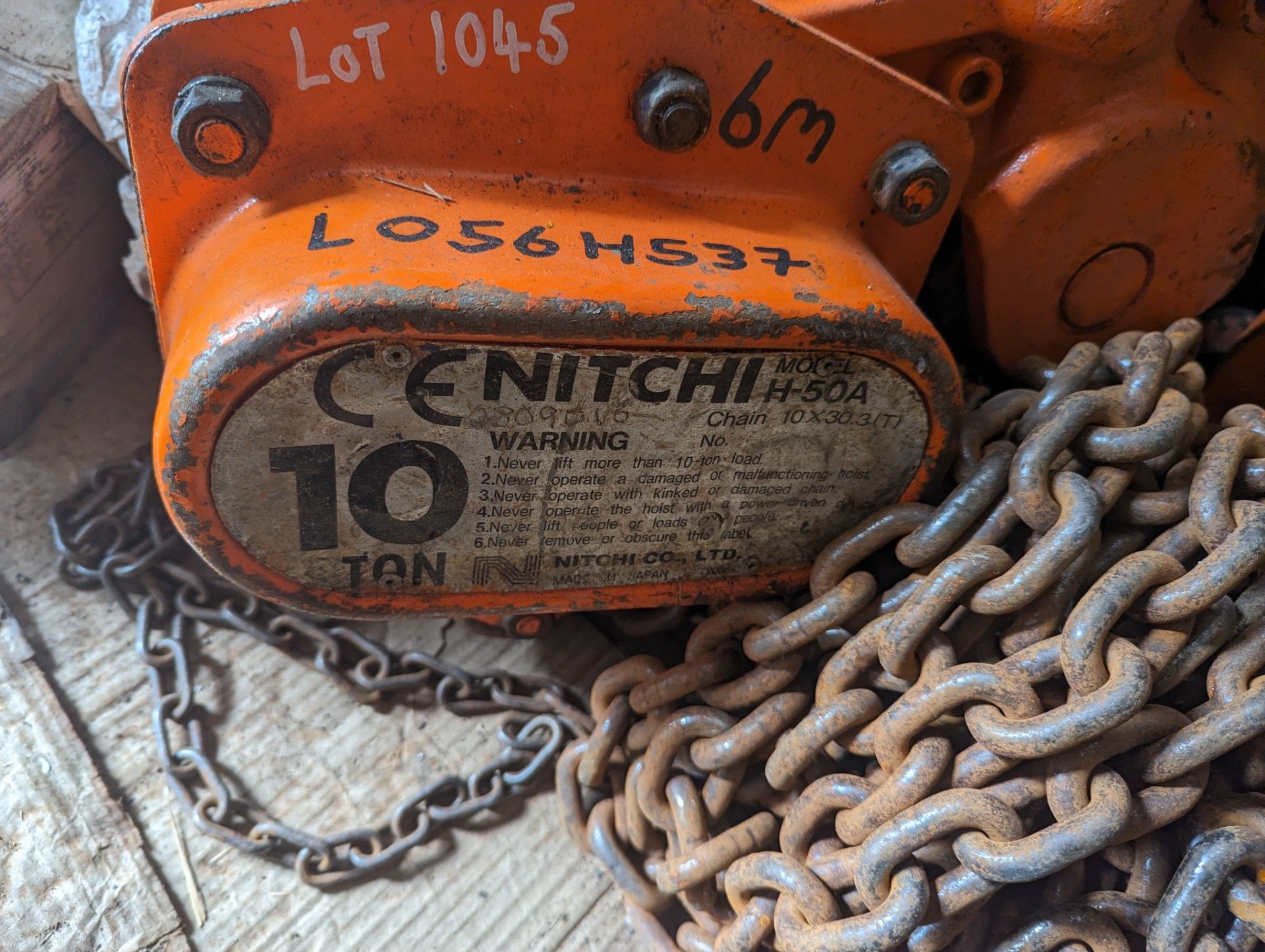 NITCHI, 10 Ton Chain Hoist - Bild 2 aus 2