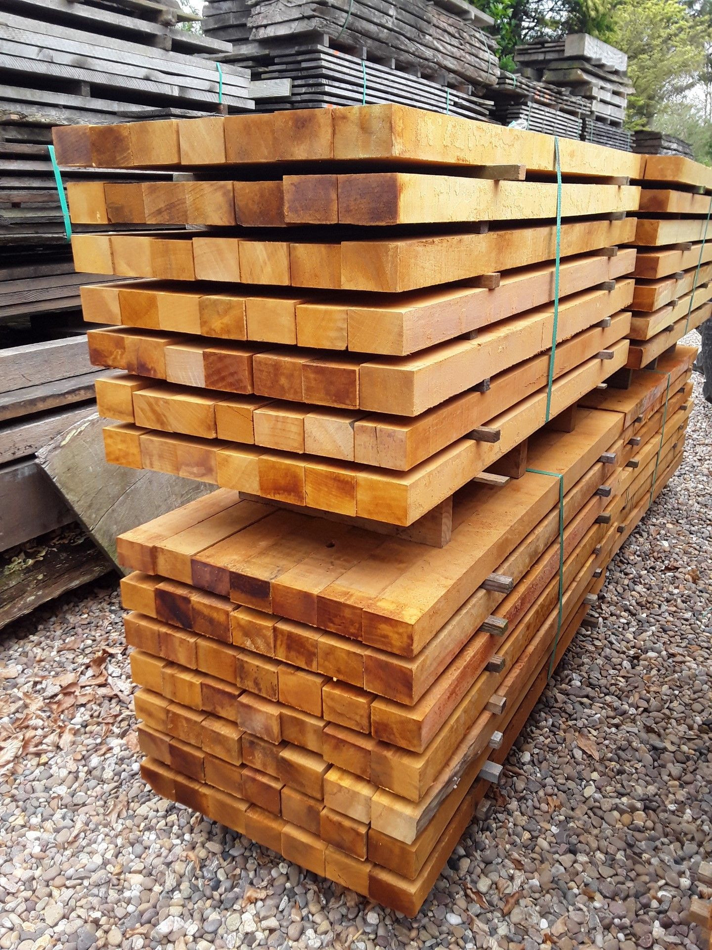 49 x Hardwood Air Dried Sawn African Opepe Posts - Image 2 of 4