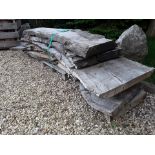 6x Hardwood Air Dried Sawn English Waney Edge / Live Edge Oak Boards / Planks