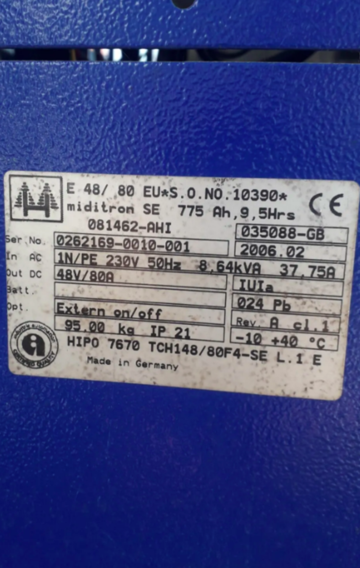 48v 80A 230v Fork Truck Battery Charger - Image 2 of 3