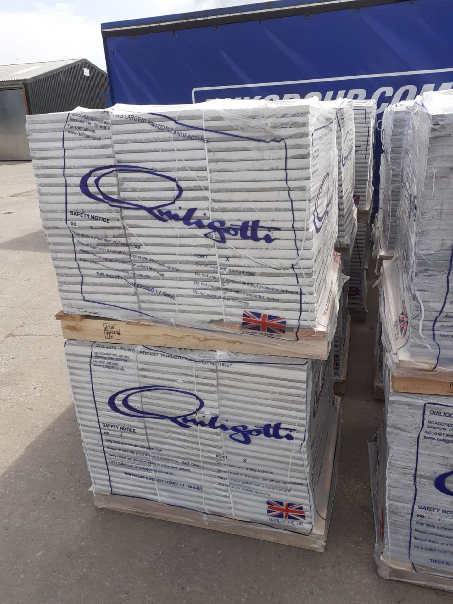 6 x pallets of brand new Quiligotti Terrazzo Commercial Tiles - TDE9