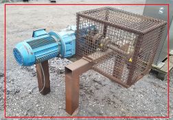 SITI High torque 3kW 400V 50Hz 3 phase motor mounted gearbox assembly.