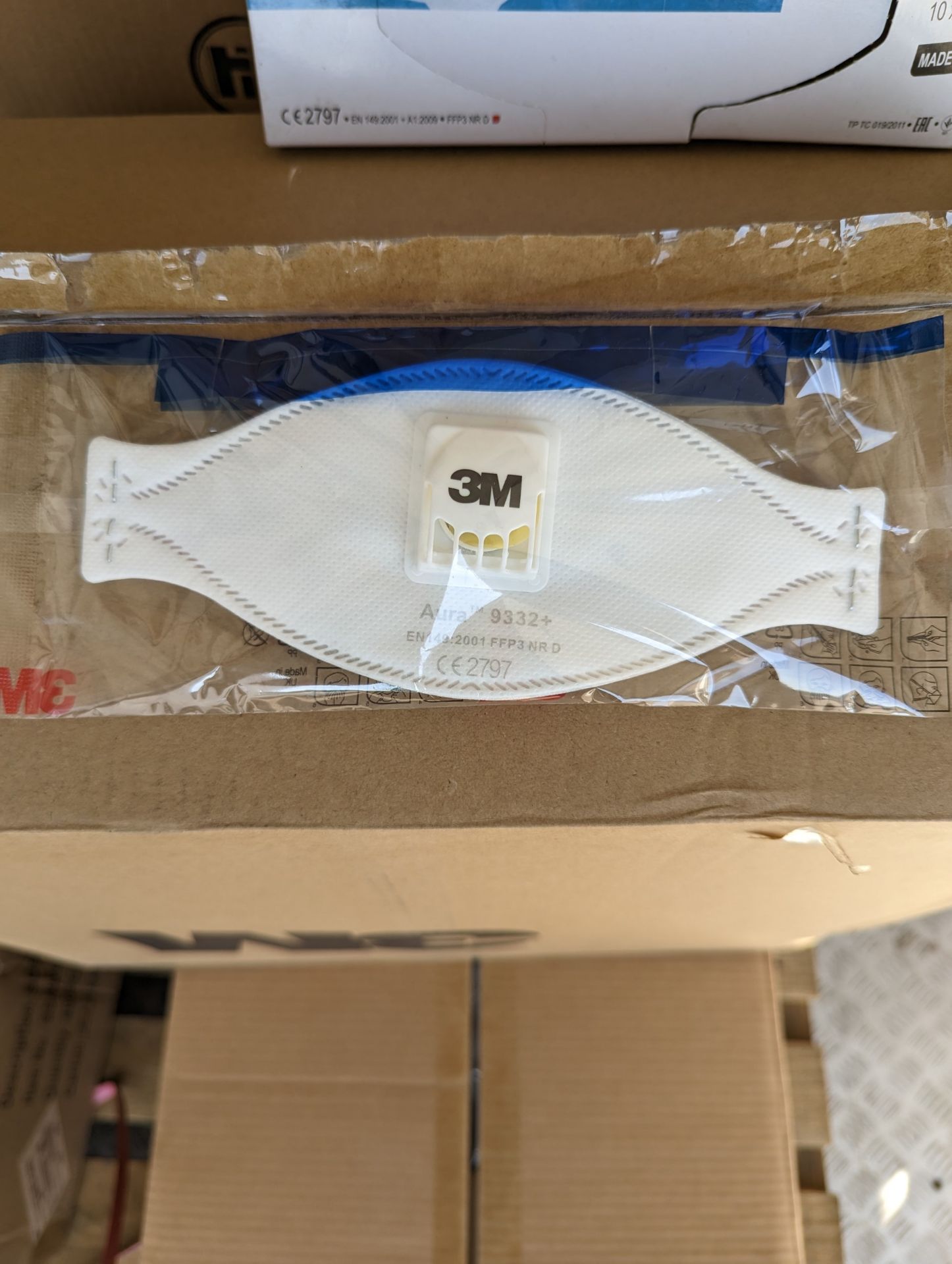 3M Aura 9332+ FFP3 Particulate filter Masks - box of 120 units. - Image 3 of 4