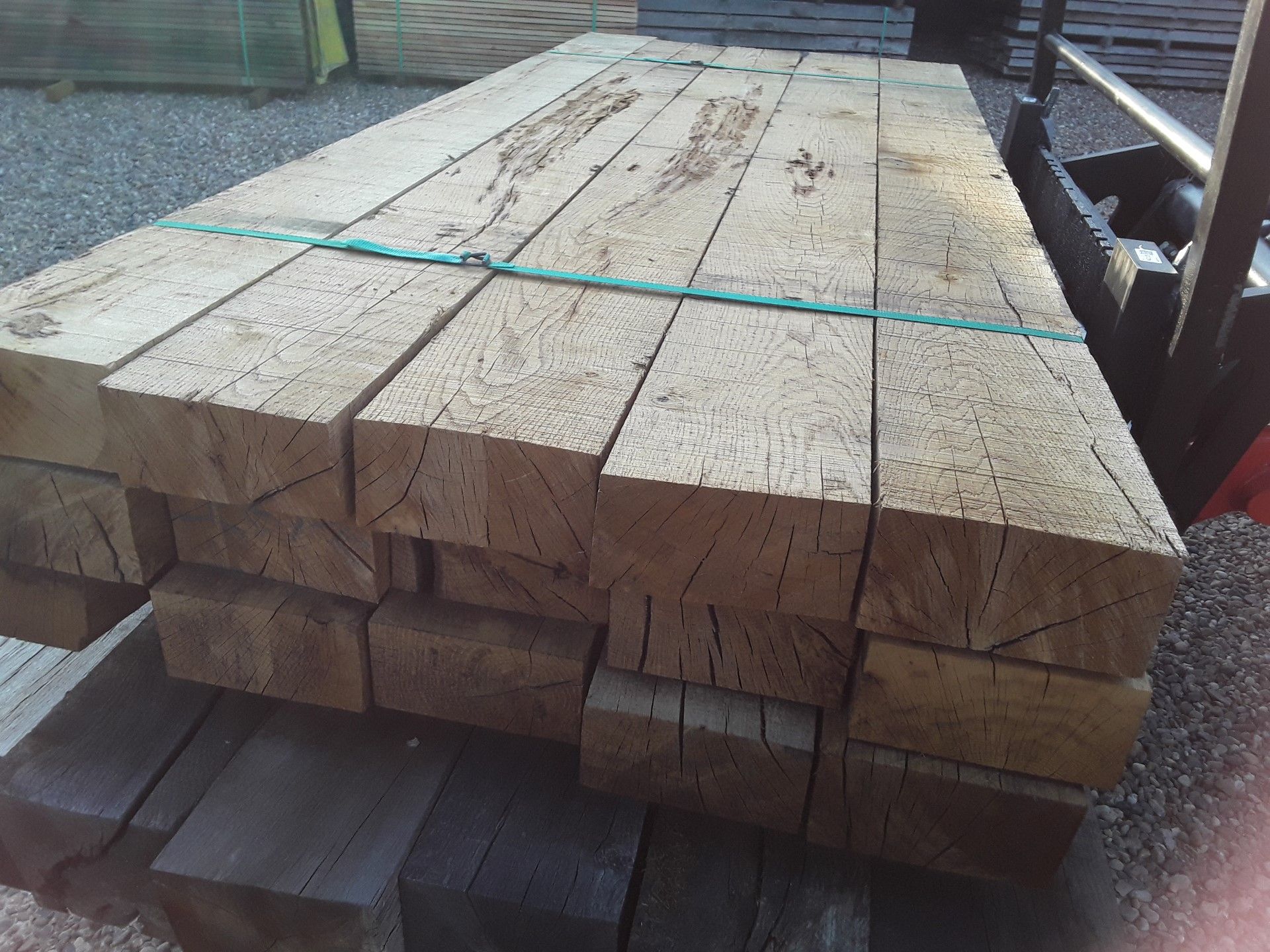 15x Hardwood Sawn Rustic Timber English Oak Sleepers - Image 5 of 5