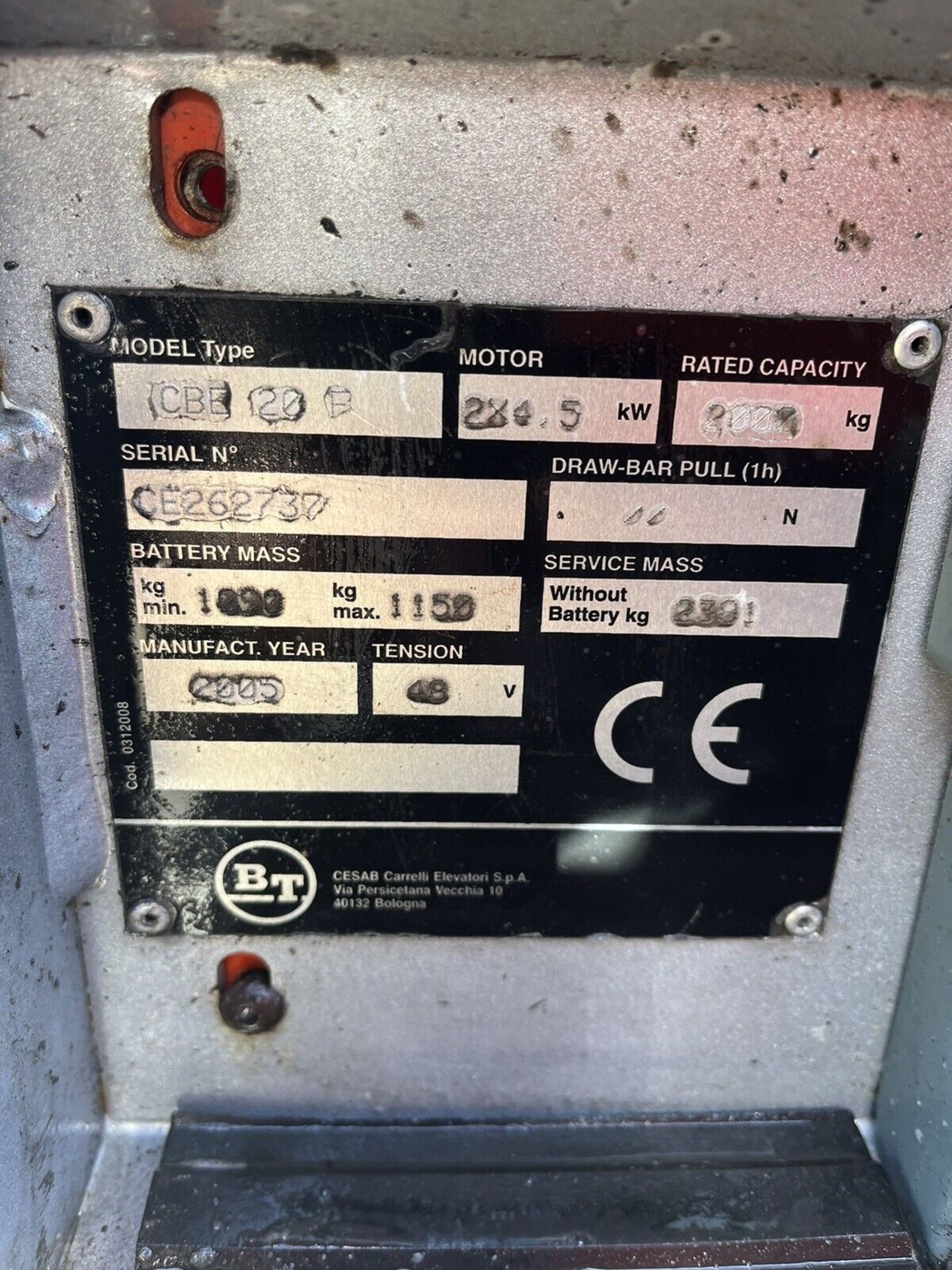 2005, CESAB - 2 Tonne Electric Forklift Truck - Image 3 of 7