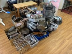 Large Qty of Crockery, Cutlery, Serving Trays, etc.