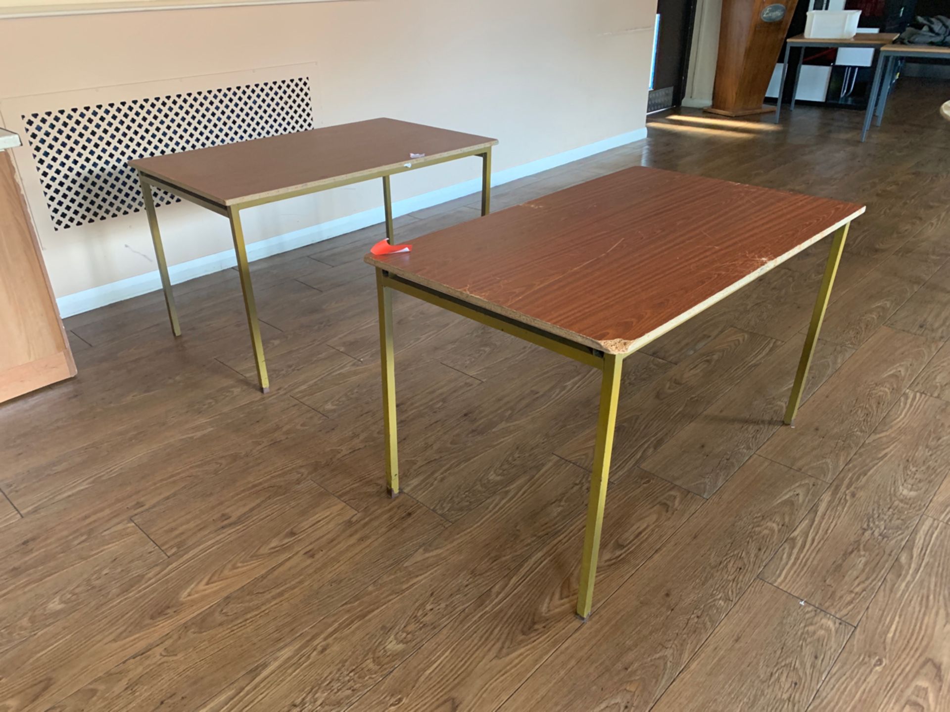Set of 4 Rectangular Tables on Metal Frame - Image 4 of 6