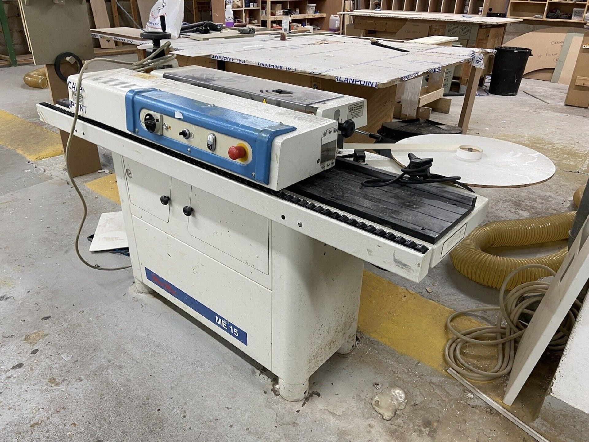 Mini Max ME 15 Edgebander Hot Air Pre Glued Edgeband. SCM.