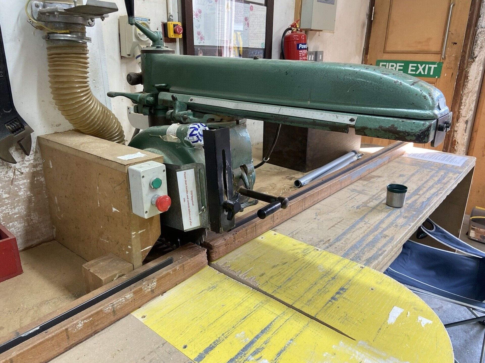 Wadkin 350BRA 14” Radial Arm Cross Cut Saw DC Braked. - Image 3 of 5