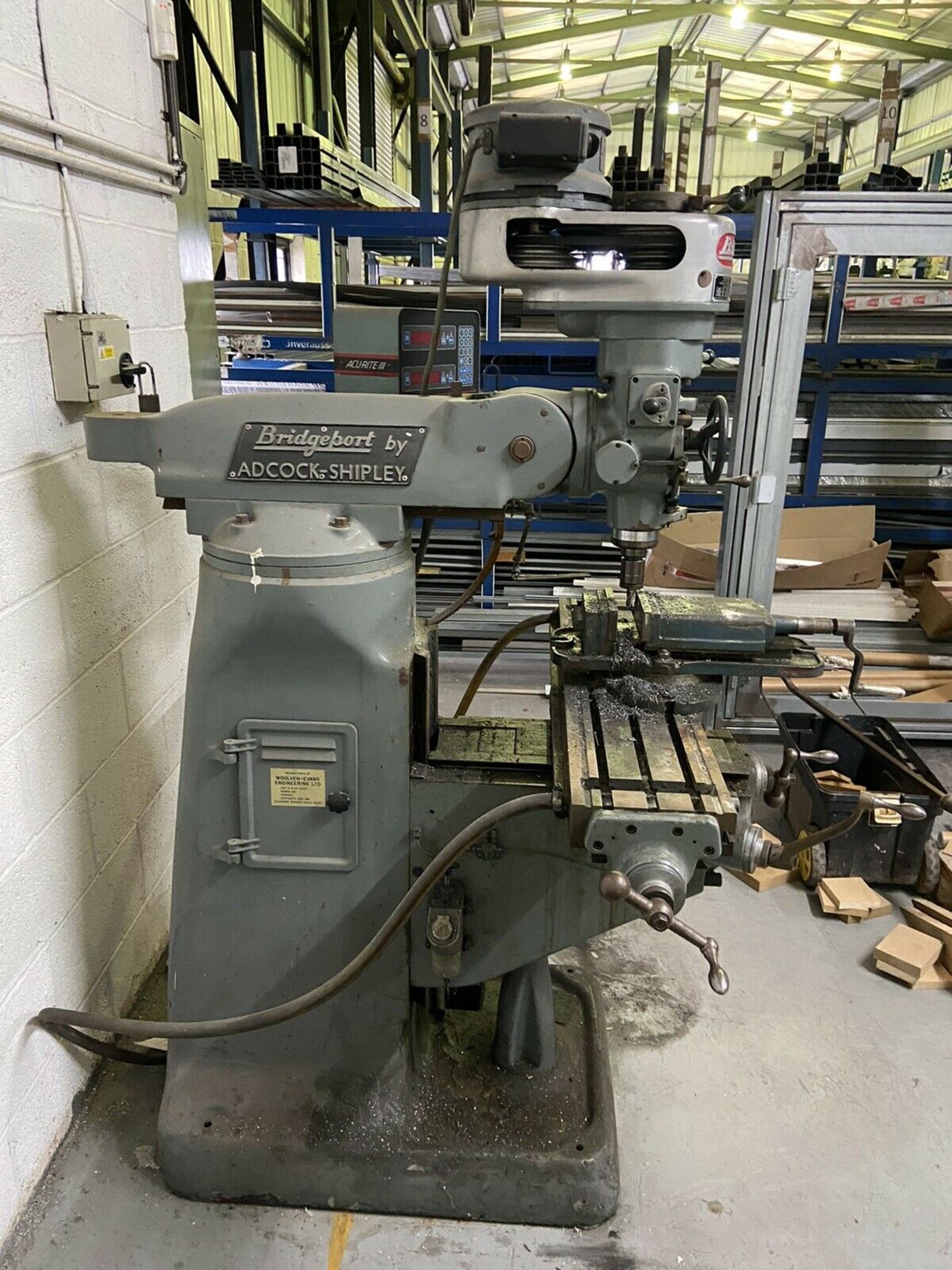 Bridgeport JB milling machine with acu-rite / controls - Image 4 of 12