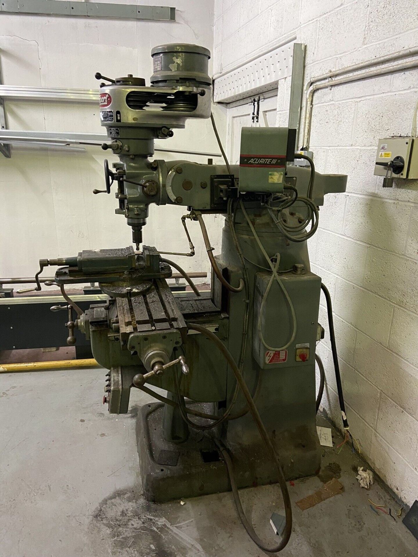 Bridgeport JB milling machine with acu-rite / controls - Image 2 of 12