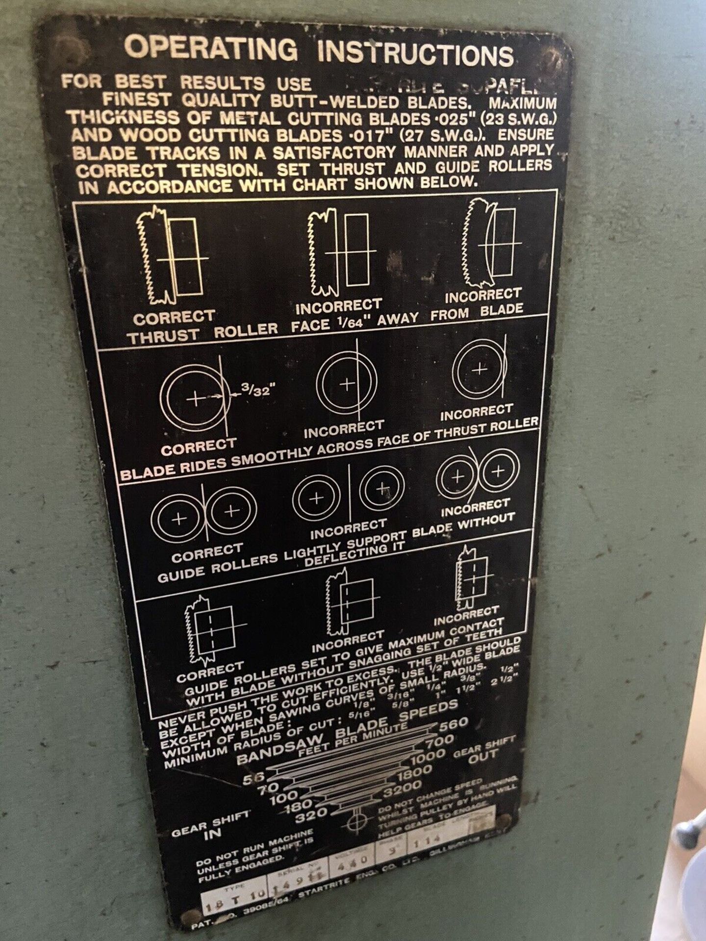 Bandsaw Startrite 18-T-10 Engineering - Image 6 of 8