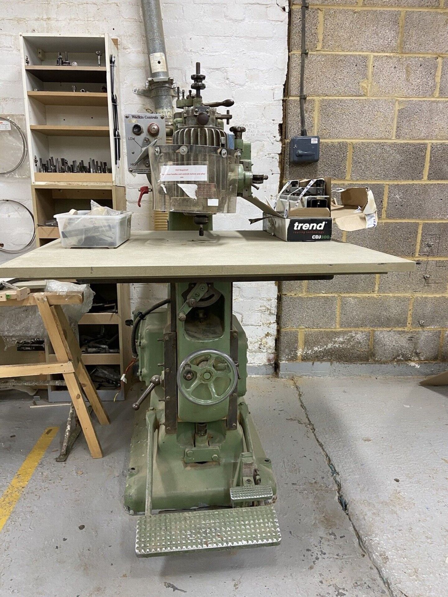 Wadkin LS Overhead Router Drill Table With Frequency Inverter And Tooling. - Image 3 of 10