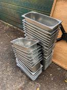 Large Quantity of Stainless Steel Ban Marie Trays