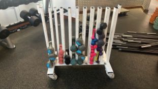 Dumbell assorted set and stand