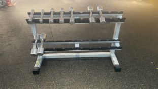 Technogym Dumbell stand and dumbells