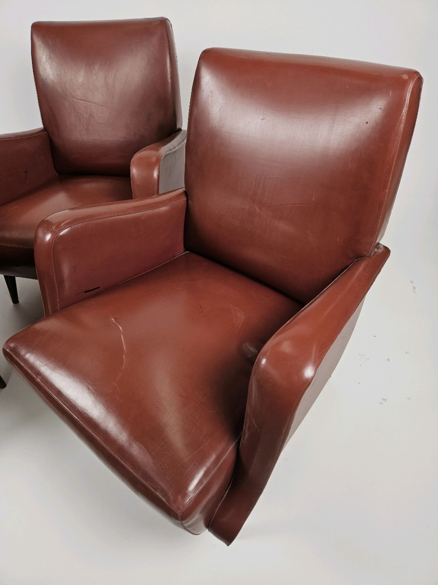 Trio of Faux Leather Accent Chairs - Image 3 of 7