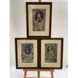 Historic Figures Artwork Prints Set of 3