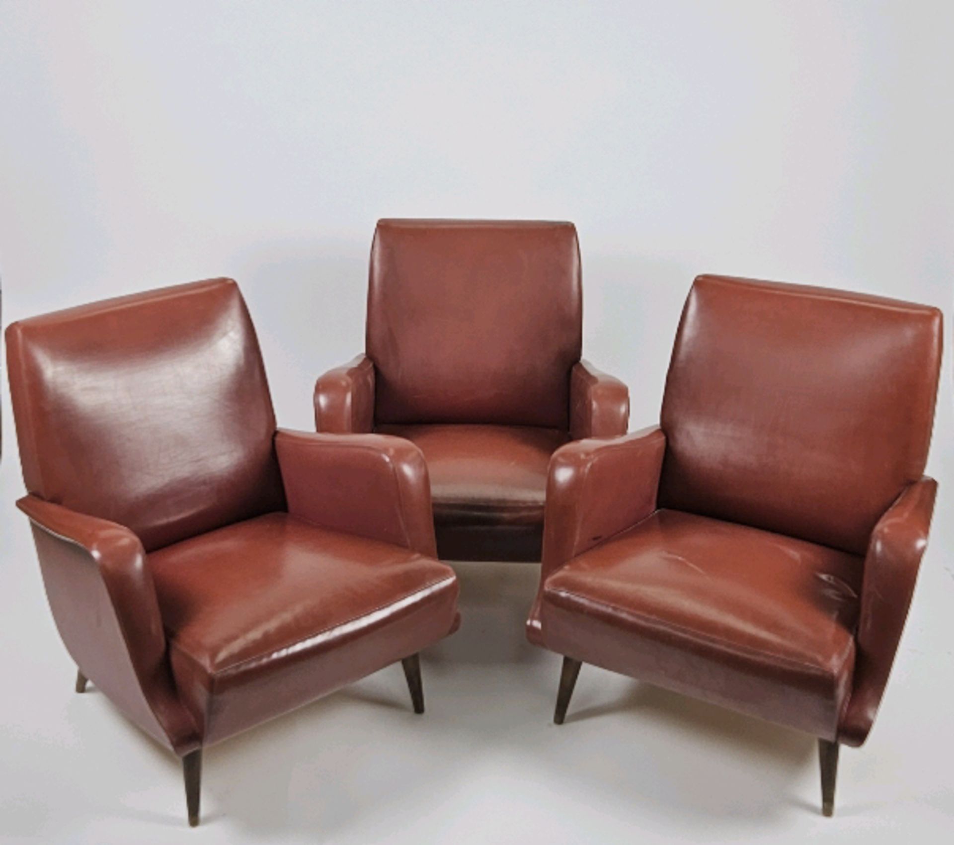 Trio of Faux Leather Accent Chairs - Image 2 of 7