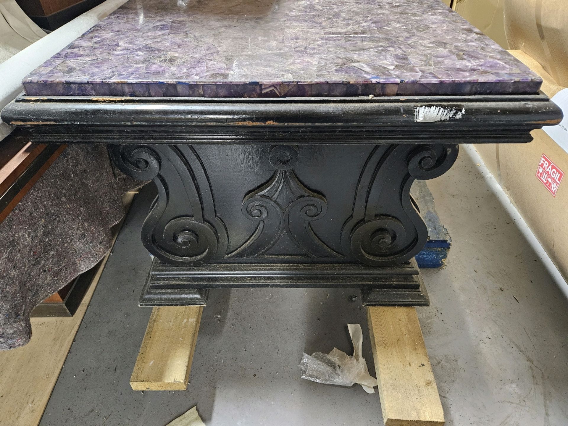 Mahogany and Amethyst Style Table - Image 2 of 4