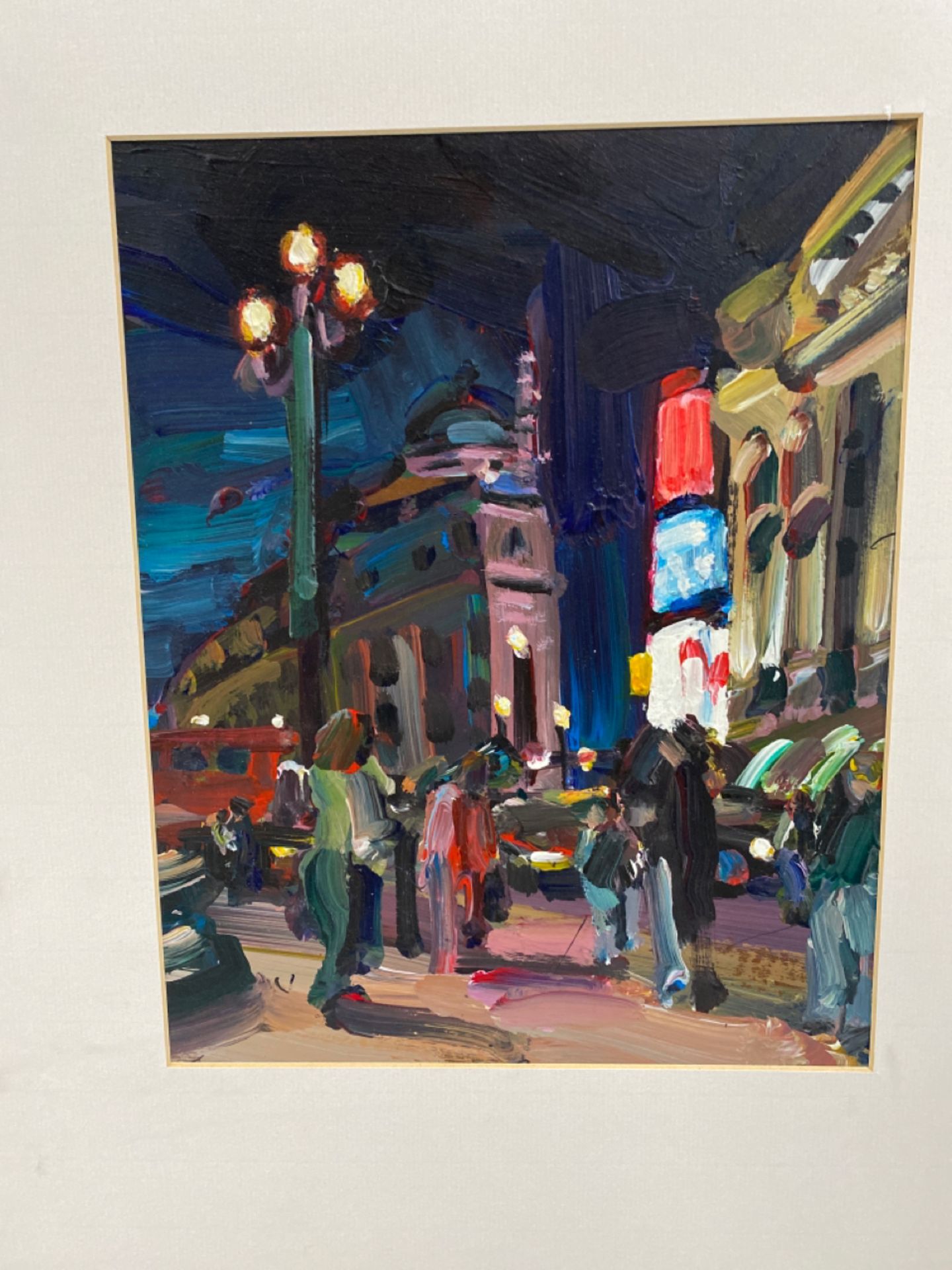 Artwork- Oil Painting Street Scene Unsigned - Image 2 of 2