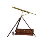 c1870 Cased Large Refracting Telescope Newton & Co Cappo Belfast