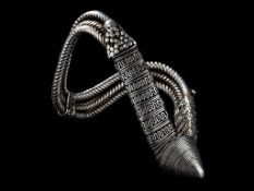 c1880 India Heavy Silver Bajuband Angada Arm Bracelet