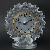 Rene Lalique Frosted Glass Roitelets Clock