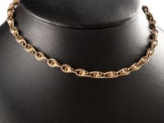 c1870 Victorian Ornate 15 Carat Gold Necklace Chain