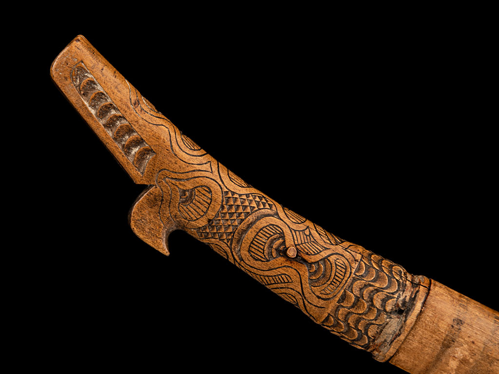 c1700 Japan Hira Zukuri Tanto with Ainu Carved Fittings - Image 24 of 24