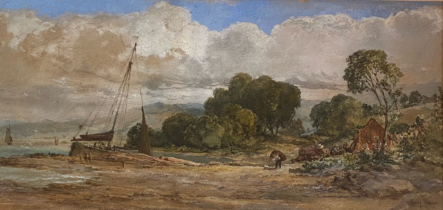 Signed watercolour by James Ferrier Scottish artist (father of artist John Stratton Ferrier)