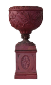 Accrington Nori Brick and Tile Co. Ld. - Late Victorian or Edwardian Stoneware Jardinière & Pedestal