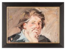 c1965 Robert Lenkiewicz Self Portrait Oil on Board