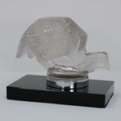 Rene Lalique Glass 'Pintade' Guinea Fowl Car Mascot