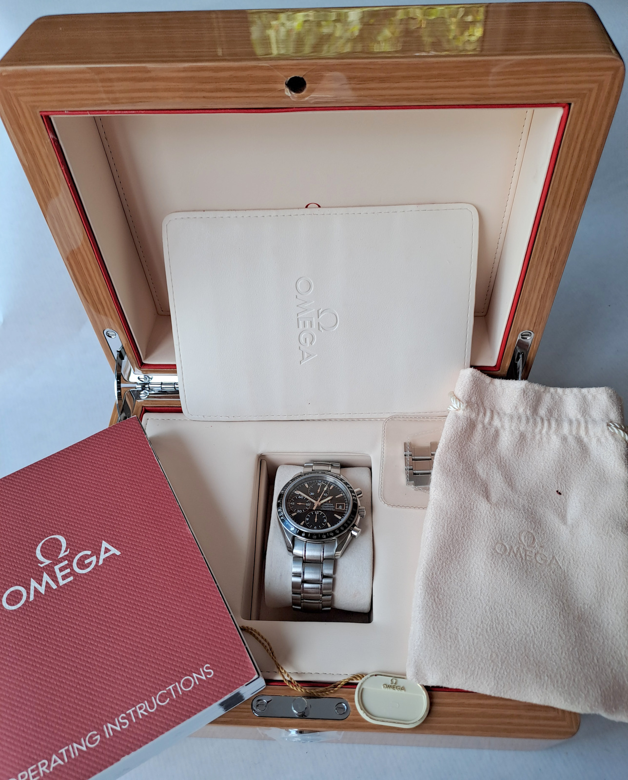 Omega Speedmaster Ref.3210.50.00 Chronometer Automatic Watch 40mm Wooden Case 2008 Model - Image 2 of 13