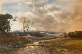 “On Salton water” East Lothian Large Signed watercolour John Hamilton Glass (Scottish Fl. 1890-1925)