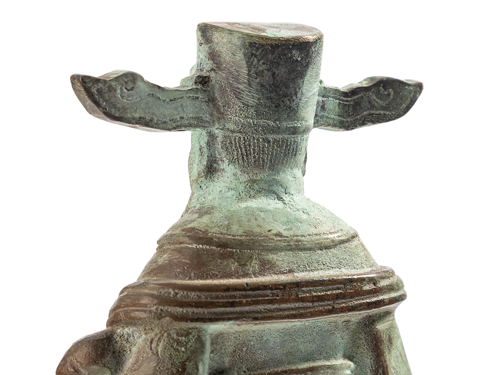 19th Century Chinese Qing Dynasty Confucius Bronze Bell - Image 8 of 9