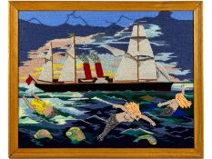 c1985 Rare Original Beryl Cook Made Tapestry Picture