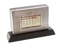 1937 Art Deco Sterling Silver Eternal Desk Calendar