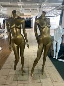 Pair of Bronze Female Mannequins