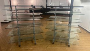 2 x Glass Retail Display Stands