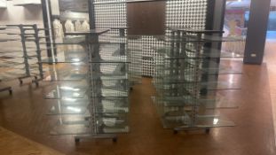 4 x Glass Retail Display Stands