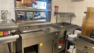 Hot Cupboard, Prep Counter Top, Warming Plate, Serving Hatch and Accesories