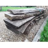 5x Hardwood Air Dried Sawn Waney Edge / Live Edge English Oak Slabs