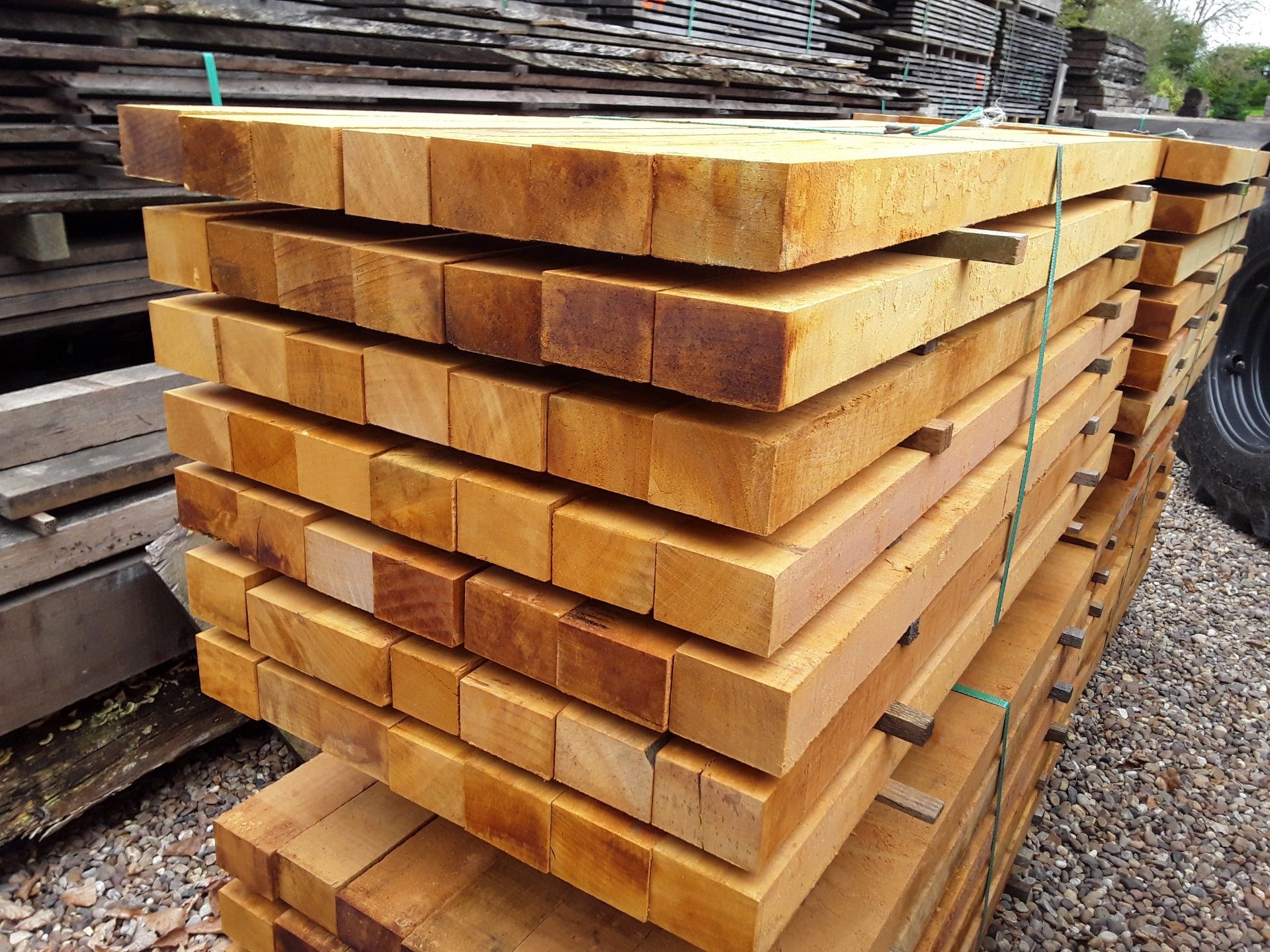 49 x Hardwood Air Dried Sawn African Opepe Posts - Image 3 of 4