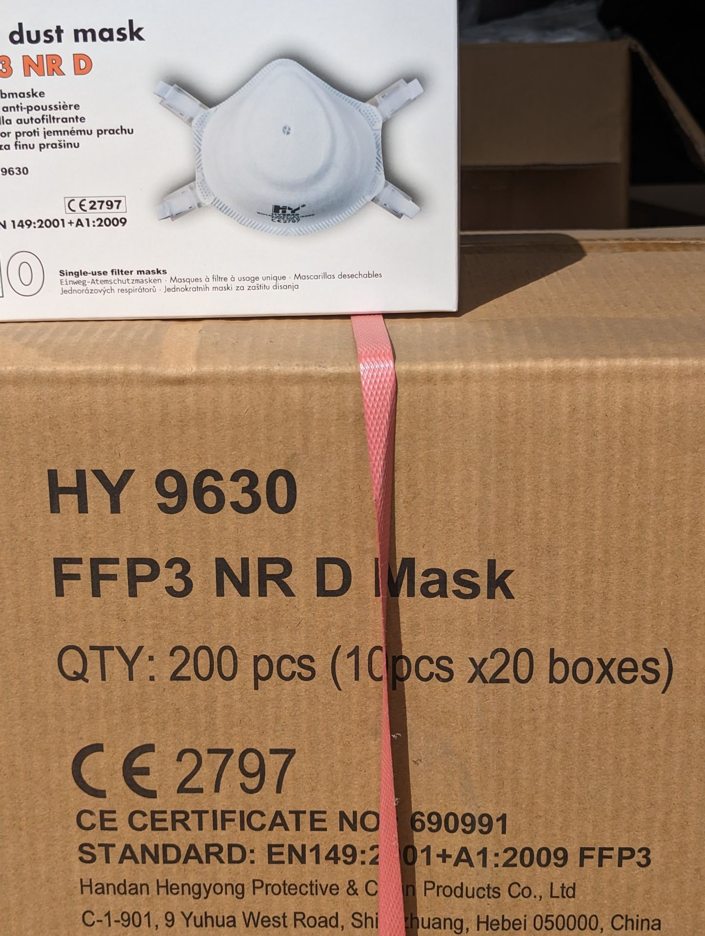 7 x Boxes Hy9630 FFP3 Protective Masks, 200 units per box. - Image 3 of 4
