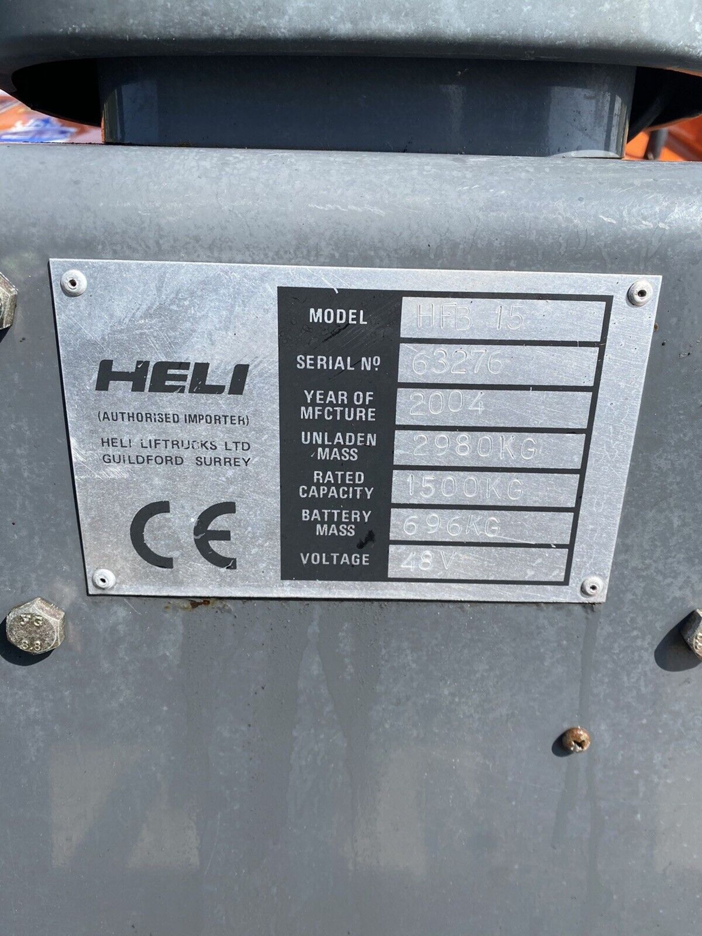 2004, HELI Electric Forklift Truck - Image 5 of 8