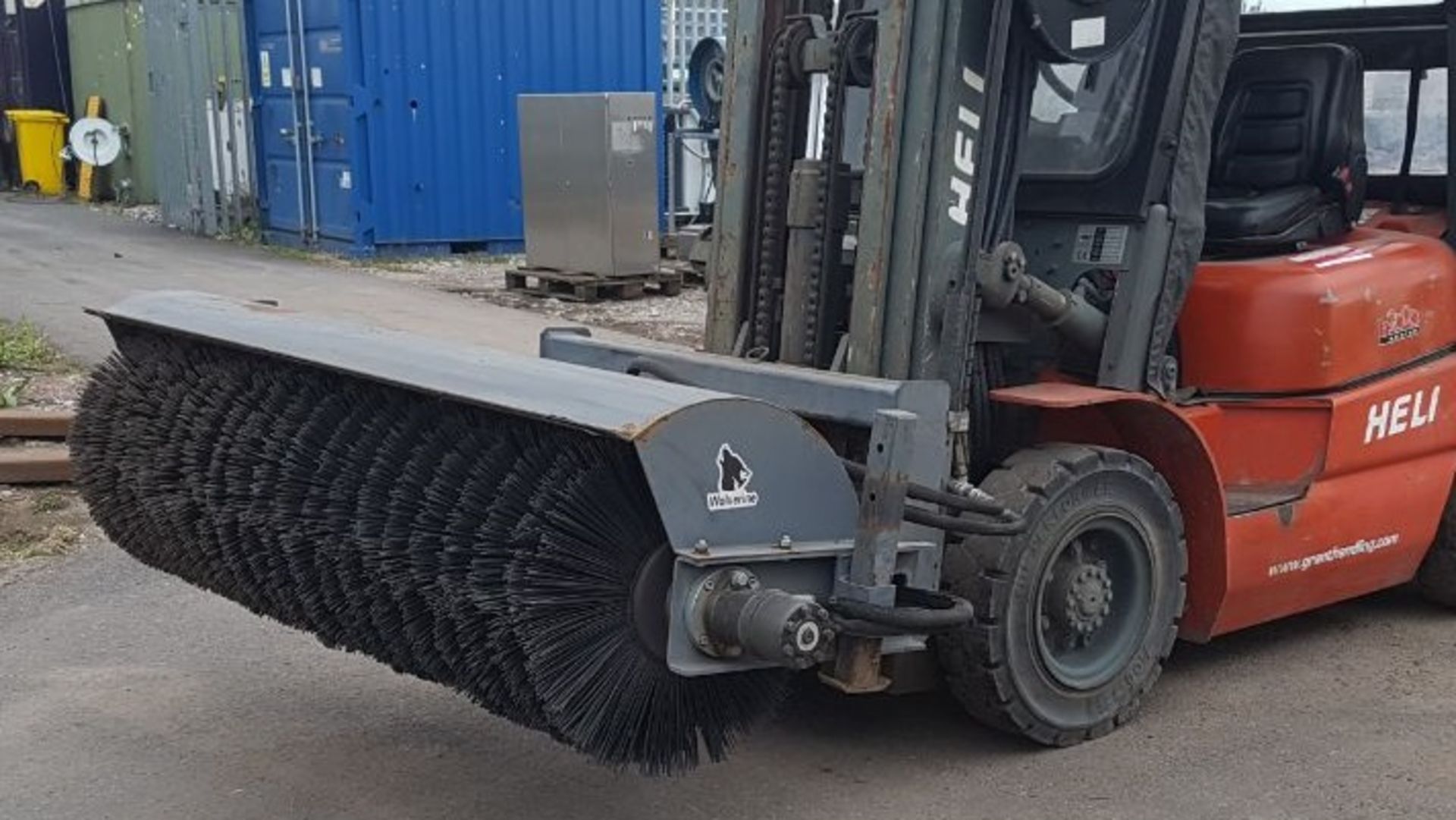 Wolverine 2m Wide Rotary Broom Sweeper Forklift Attachment