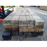 15x Hardwood Sawn Rustic Timber English Oak Sleepers